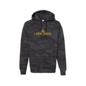 I Ride Trees Hoodie - Black Camo